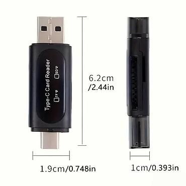 Ostali kompjuterski delovi: Čitač memorijskih kartica sa dva slota za USB tip C/USB A T. OPIS — 2