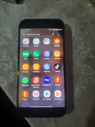 samsung a5 2017 ekran: Samsung Galaxy A5 2017, 32 GB, rəng - Qara, Barmaq izi, İki sim kartlı