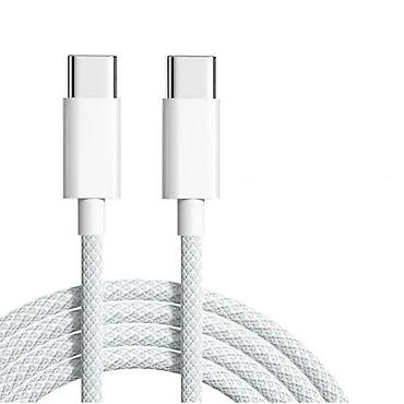 ipad pro 2: Оригинальный кабель USB‑C ↔ USB‑C, белый, в тканевой оплётке. Он — 1