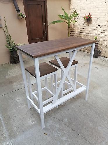 komode bele forma ideale: Bar sto od punog drveta,postolje bukva,gornja površina od lamilirane — 1
