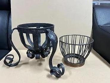 Žardinjere: Kovane gvozdene postolje/korpa za cveće - Materijal: kovan gvožđe — 14