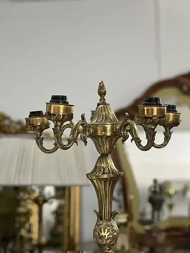 sat: Lampa sa andjelima PUN MESING (visina 88cm) Lampa od mesinga teska oko — 3