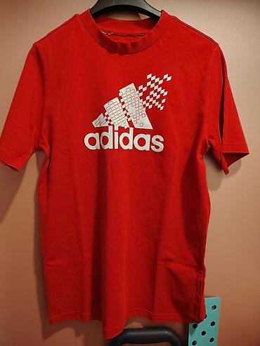 kappa m: Adidas majica kratkih rukava – crvena - Model: klasičan T‑shirt — 3