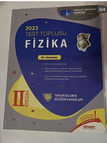 informatika kitabı: Məhsul: “2023 Test Toplusu – Fizika” (DİM), I və II hissə — 2