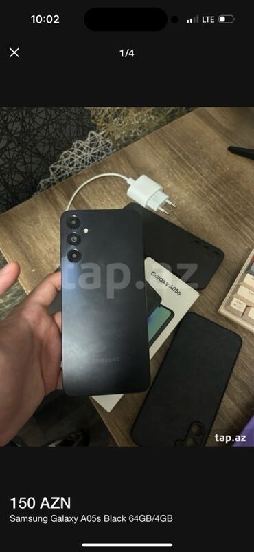 samsung a10 plata: Samsung Galaxy A05s, 64 GB, rəng - Qara, Barmaq izi, İki sim kartlı, Face ID