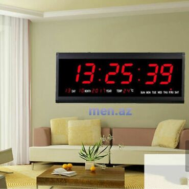 dekorativ divar saatlari: Elektron divar saatı Led Number clock Elektron saat Ölçüsü 118*6*55.5