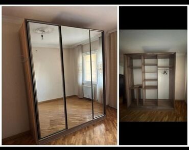 Dolablar: İşlənmiş, 3 qapılı Düz dolab, Qarderob, paltar dolabı