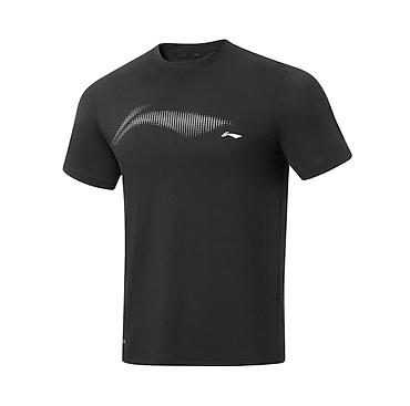 спортивный вещи: Мужская футболка, L, Lining, Новый, цвет - Черный, Самовывоз — 1