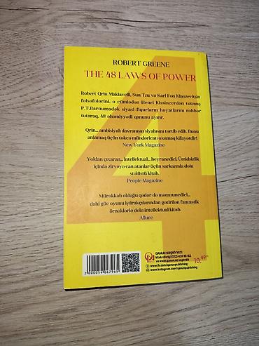 Kitablar və jurnallar: 📚 “Hakimiyyətin 48 Qanunu” kitabı satılır! Oxumaq istəyənlər üçün əla — 2