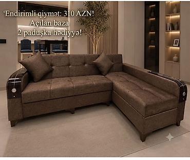 Künc divan – açılan baza ilə - L‑şəkilli künc quruluşu, rahat oturuş