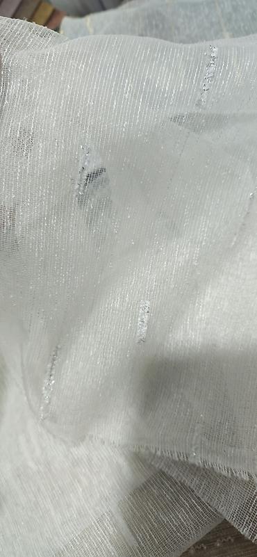 Parçalar: Təsvir: - Açıq krem/ağ tonlarda şəffaf tül parça - Nazik şəbəkə — 3