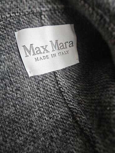 польто: Женский комплект Max Mara: пальто + жилет - Цвет: серый - Состав — 3