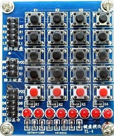 klavyatura komputer: Kateqoriya: Elektronik Kartlar > Modullar Məhsul: 8 LED'li 4x4 — 1