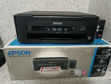 Принтеры: Epson l222 МФУ 3В1 4Х ЦВЕТНЫЙ ПРИНТЕР СО СКАНЕРОМ. Печатает, копирует