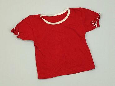 czerwona koszula flanelowa: Koszulka, 0-3 m, stan - Dobry