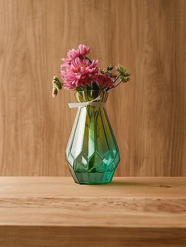 flowers: Стеклянная ваза с градиентом и рельефной фактурой - Материал — 10