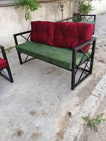 divan koşesi: Düz, sadə divan, 3 nəfərlik, Açılmayan, Parça, Zəmanətsiz, Kredit yoxdur — 1