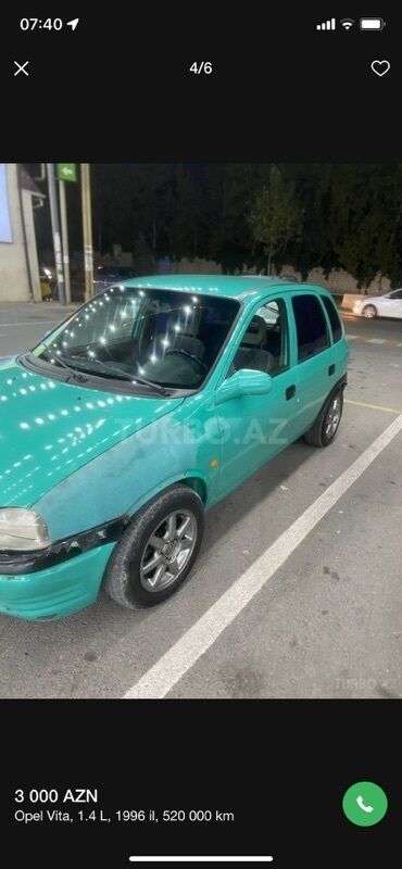 резина на ниву: Opel Vita: 1.4 л | 1996 г. 52000 км Хэтчбэк