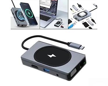 Doking stanice: USB‑C multifunkcionalni hub sa bežičnim punjačem Sve‑u‑jedan USB‑C — 1