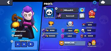 PS5 (Sony PlayStation 5): Brawl Stars hesabı – profil məlumatları - Profil: Niko064 (ID