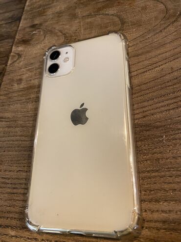 телефон нот 11: IPhone 11, Б/у, 128 ГБ, Белый, Защитное стекло, Чехол, 74 %