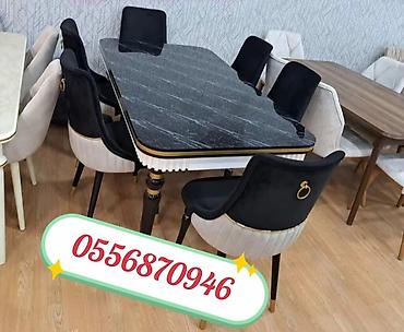 qoz: Qonaq otağı üçün, Yeni, Açılmayan, Oval masa, 6 stul — 5