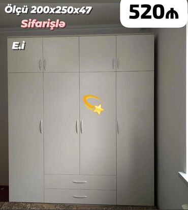 старую кухонную мебель: Yeni, Açılan, 4 qapılı Düz dolab, Qarderob, paltar dolabı, Azərbaycan