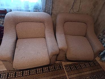 Divan və kreslo dəstləri: İşlənmiş, Divan-kravat, 2 kreslo, Divan, Bazalı, Açılan — 3