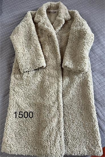 long coat: Пальто, Халат, Тедди, Длинная модель, Оверсайз, M, L, Стандарт — 1