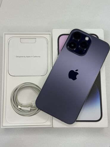 компы бишкек: IPhone 14 Pro Max, Б/у, 256 ГБ, Deep Purple, Кабель, Коробка, 84 %