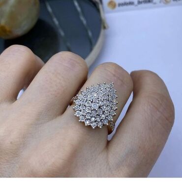 свадебные кольца: Для любителей крупных украшений бриллиантовое заводское кольцо с