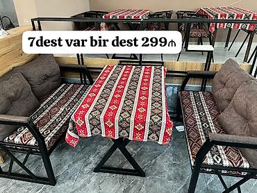 Kafe restoran cay evleri uçun 7dest divan masa desti bir dest 299₼