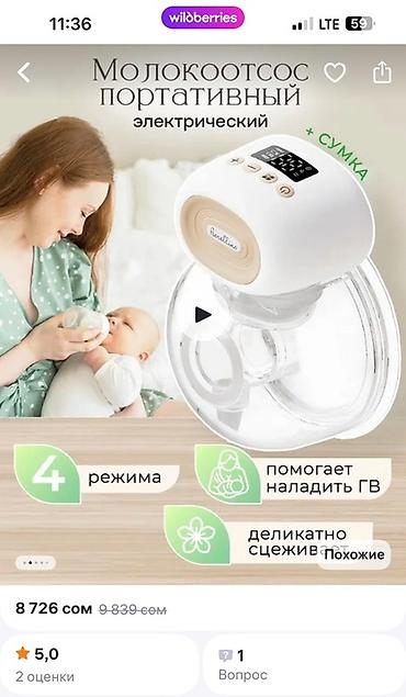 Портативный электрический молокоотсос Fioralina с сумкой (новый)