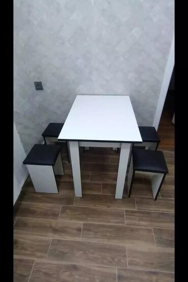 Masa və oturacaq dəstləri: Mətbəx üçün, Yeni, Açılmayan, Dördbucaq masa, 4 stul -da lalafo.az — 4 Masa və oturacaq dəstləri: Mətbəx üçün, Yeni, Açılmayan, Dördbucaq masa, 4 stul — 4