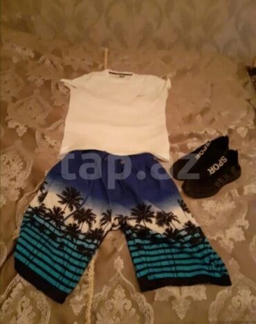 qaqa dəsti: Мужской спортивный костюм, Nike, L (EU 40), цвет - Белый