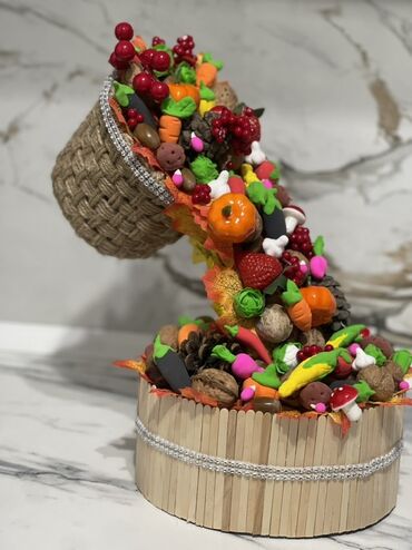 корзина для фруктов плетеная: Декор «Парящая чашка — осенние поделки - Настольная композиция в at lalafo.kg корзина для фруктов плетеная: Декор «Парящая чашка — осенние поделки - Настольная композиция в