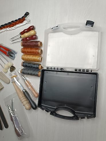 Аксессуары для шитья: Набор по работе с кожей. пробойники, кромкорезы, стикер, ножницы — 6