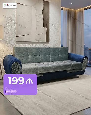 iki divan: Məhsul: Divan - Ümumi ölçü: 210 sm - Mexanizm: Açılan, bazalı (yataq — 1