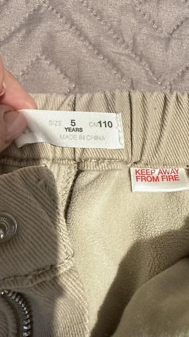 bej şalvar: Uşaq üçün ZARA yük ciblik şalvar - Model: Cargo (yanlarda ciblər) - — 6