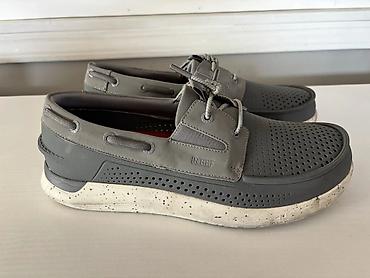 Мужские туфли, 39, 39.5, 40, Crocs, Б/у, цвет - Серый, Самовывоз, Платная доставка