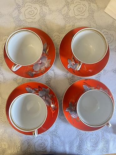 tefal caydan: Çay dəsti, rəng - Qırmızı, Farfor, 4 nəfərlik — 3