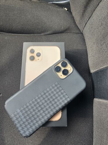 защитное стекло на камеру: IPhone 11 Pro, Колдонулган, 256 ГБ, Алтын, Заряддоочу түзүлүш, Коргоочу айнек, Каптама, 90 %