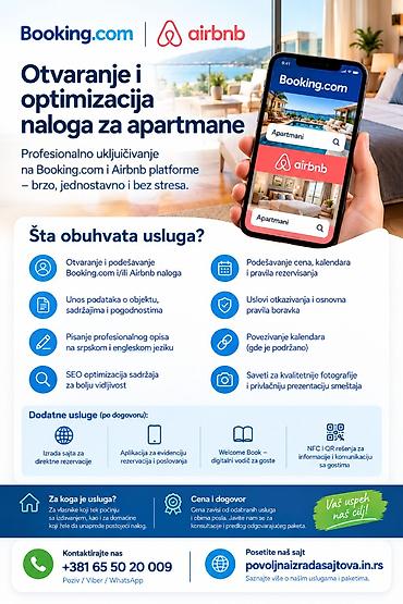 Otvaranje – Kreiranje Booking.com i Airbnb naloga za apartmane Želite