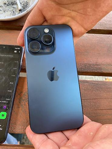 iphon 14 pro max: IPhone 15 Pro, Blue Titanium, Barmaq izi, Face ID, Simsiz şarj — 4