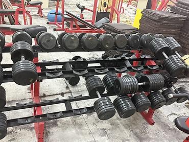 Спортивный инвентарь: Məhsul: Peşəkar dambıl dəsti və 3-sıralı dambıl rəfi Təsvir: - Tam — 2