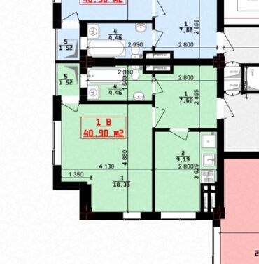 сдаю квартиру мкр: 1 комната, 41 м², Элитка, 5 этаж, ПСО (под самоотделку)
