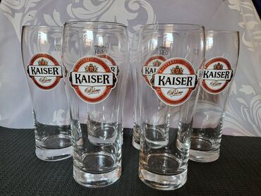 Čaše: Case nove,vintaz Kaiser za pivo. Case komada 6 u ceni — 1