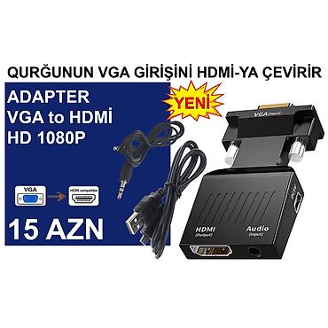 kompüter barter: VGA Adapterlər/Konverterlər (Çeviricilər) ⭐VGA to AV – 15 AZN ⭐VGA to — 5