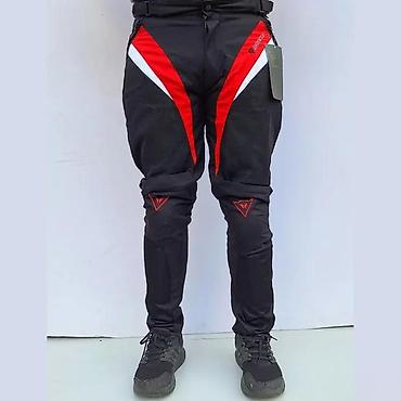 Sportska odeća: Pantalone za motor sa štitnicima Dainese Air Tex crno crvene — 2