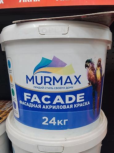 акрил материал: Фасадная акриловая краска MURMAX FACADE, 24 кг. Основные свойства: - — 1